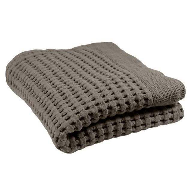 Gilden Tree Waffle Hand Towels for Bathroom Quick Drying Lint Free Thin, Modern Style (Stone)