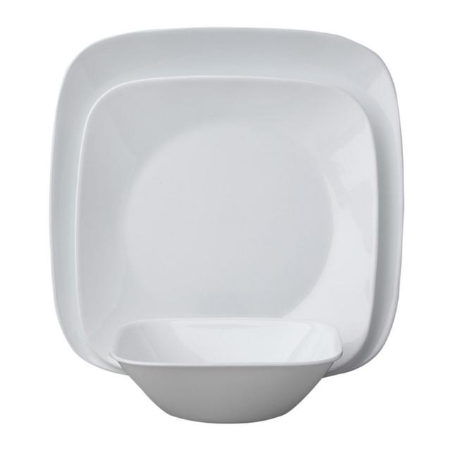 Corelle® Pure White 18-piece Dinnerware Set, Service for 6