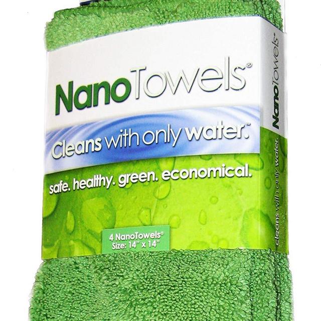 Life Miracle - Nano Towels - Amazing Eco Fabric That Cleans Virtually Any Surface With Only Water. No More Paper Towels Or Toxic Chemicals. Save Money, Clean Faster & Easier and Make Your Home Safer & Healthier 4 Ct