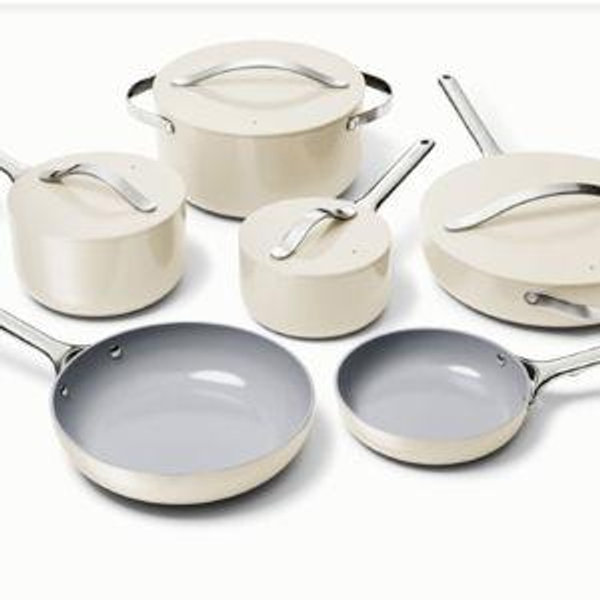 Ceramic Cookware & Minis Set | Nonstick Pots & Pans Set | Non-Toxic | Caraway