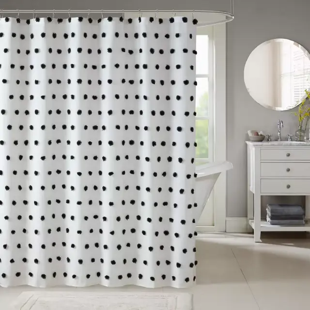 Madison Park Sophie Shower Curtain in Black