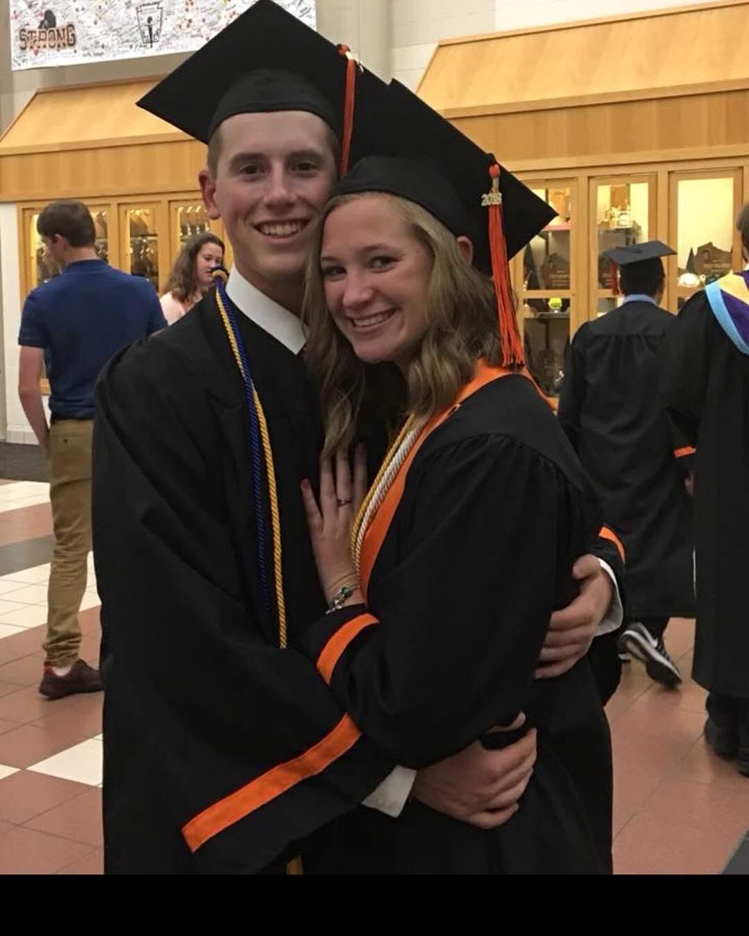 Here’s us at our high school graduation! June 2018