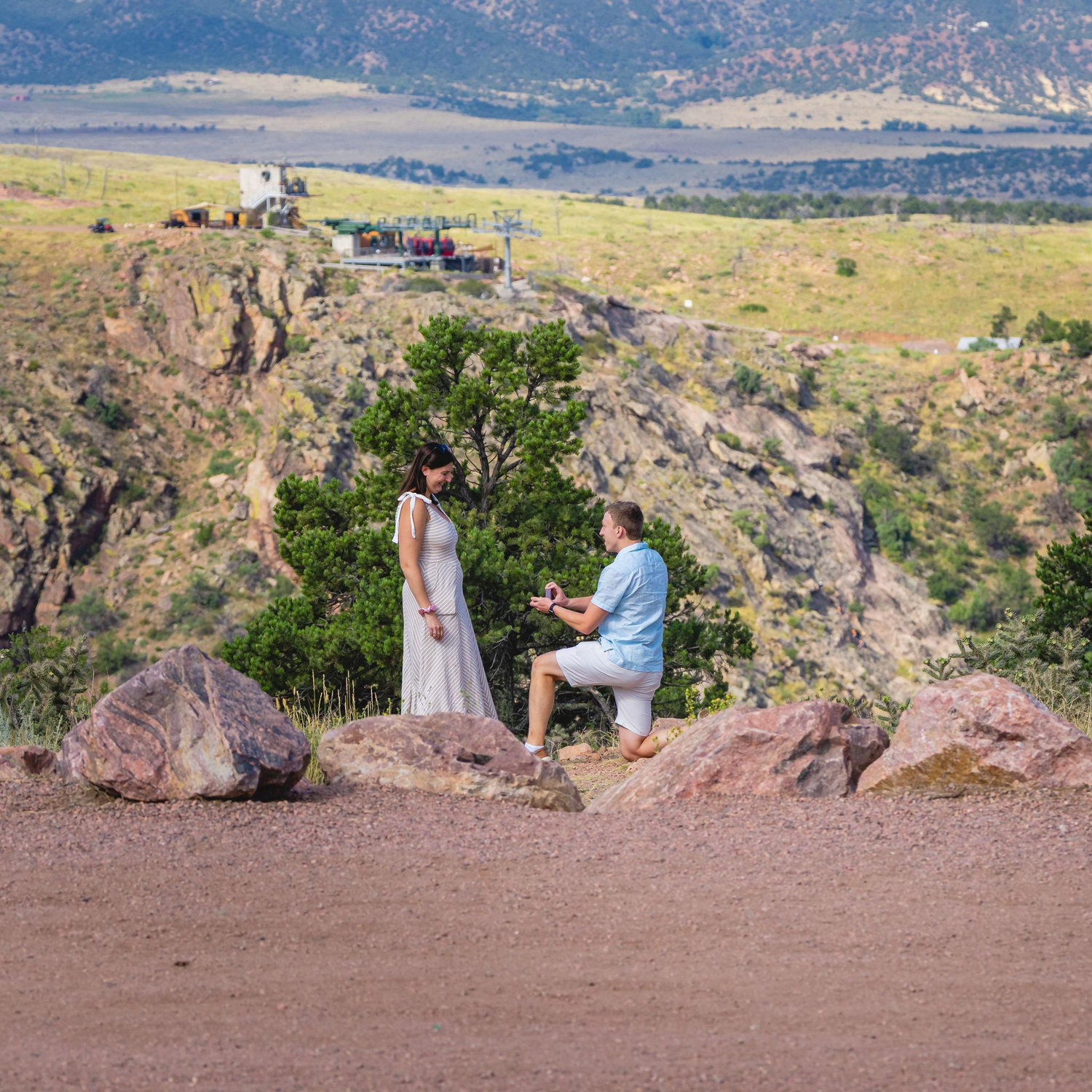 We got engaged at the Royal Gorge in Colorado!