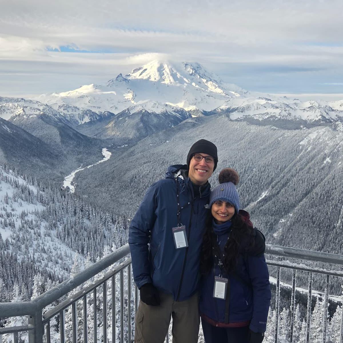 On a tour to find the perfect spot to get married! Love the view of Mt Tahoma (Rainier) with the lenticular clouds