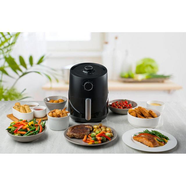 Aria 2.8 Liter Polytetrafluoroethylene-Free Ceramic Premium Air Fryer with Extended Recipe Book including Vegan & Keto Options