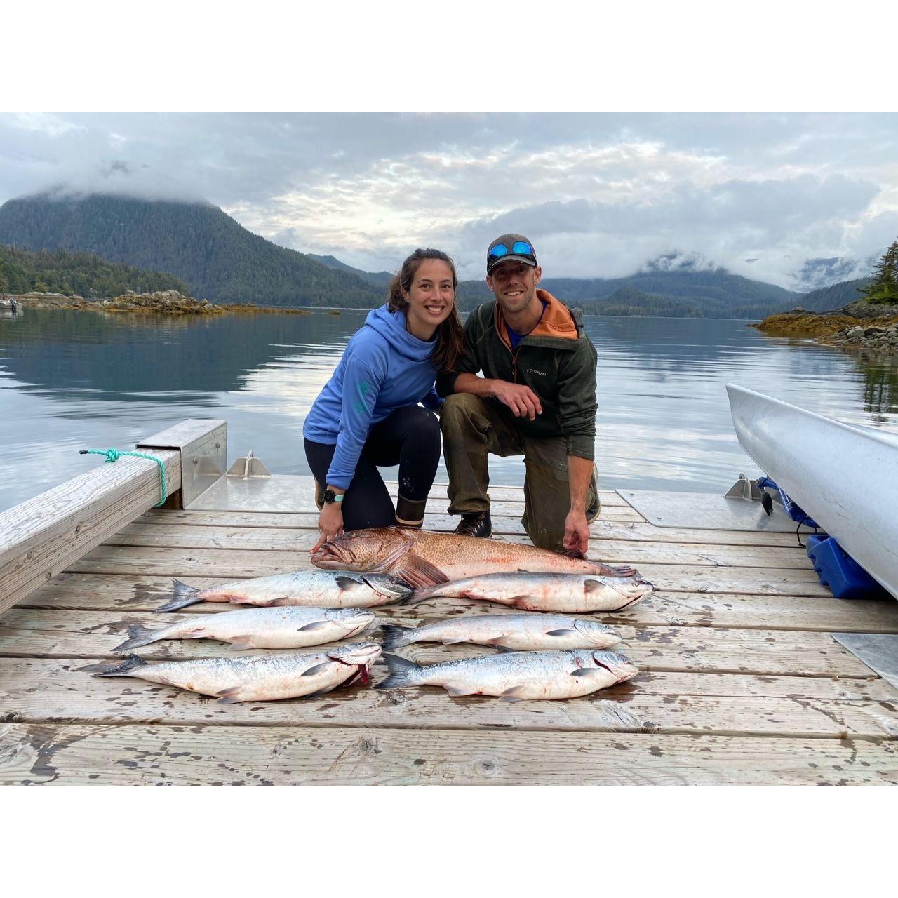 Phenomenal Sitka fishing trip with family, at Kevin's Family's home