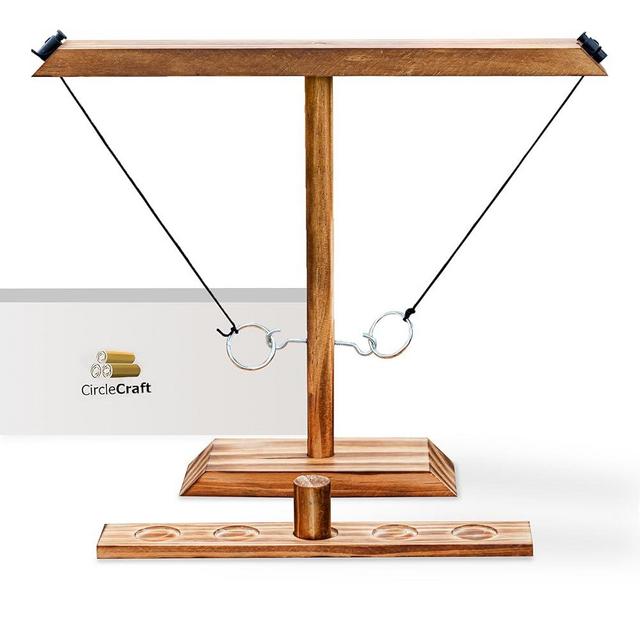 Ring Toss Game for Adults Built to Last Hook and Ring Game for Party, Yard Game, Indoor Games Outdoor Game Wooden Ring Hook Tossing Game - Fun Games for Adults