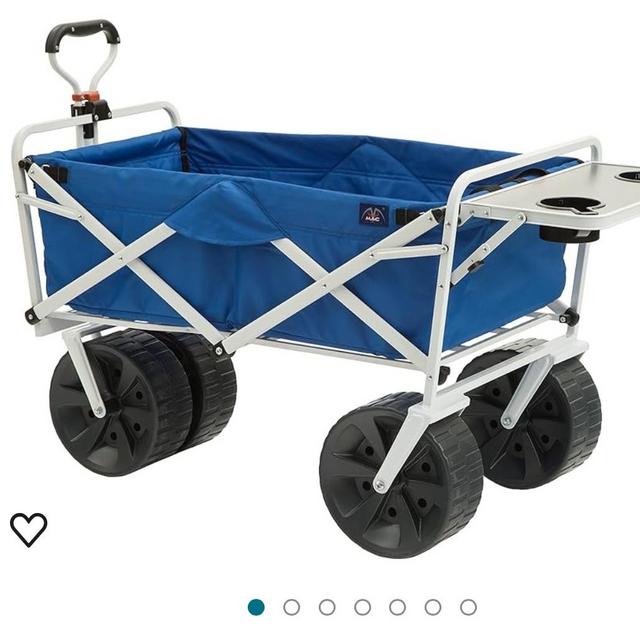 All Terrain Beach Wagon with Side Table | Blue/White