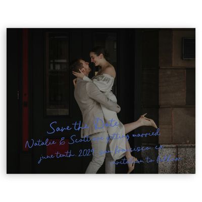 Cornflower Blue Wedding Digital Save the Date - Morgay Photo