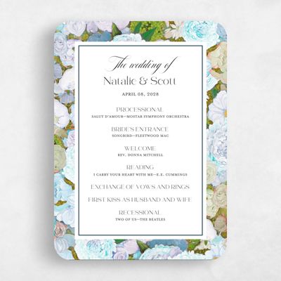 Blue Rounded Wedding Program - Horto