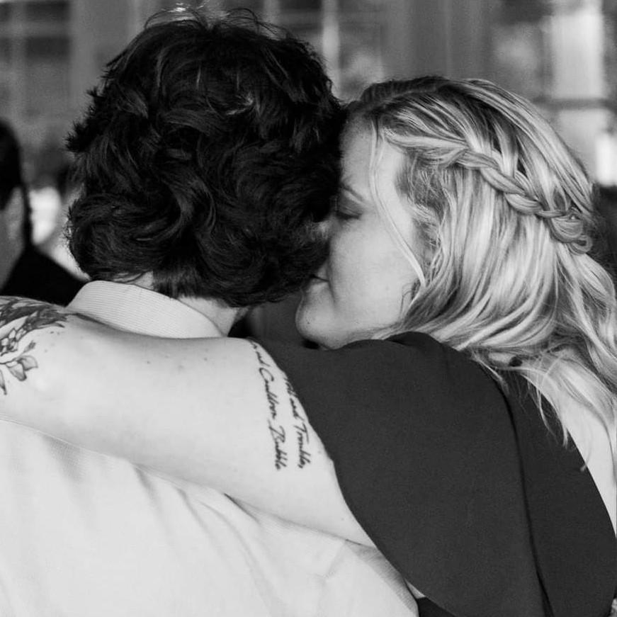 A candid from Katie's wedding in 2021