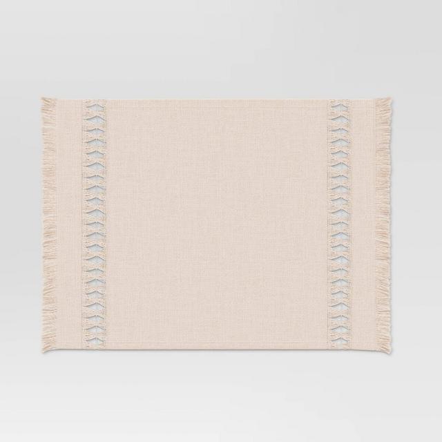 Cotton Hemstitch Placemat Gray - Threshold™