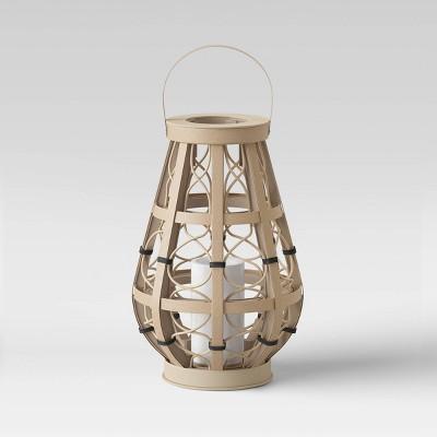 11&#34; Small Woven Ogee Outdoor Lantern Natural - Opalhouse&#8482;