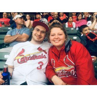 The Cardinal game, gotta show Collin the best time!