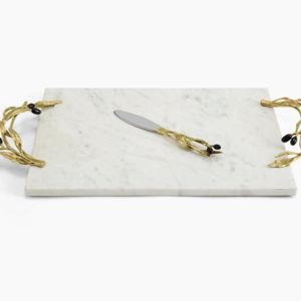 Michael Aram - Olive Branch Cheese Board with Knife