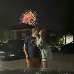 4th of July firework show! We watch in Dalton's car in our PJs!