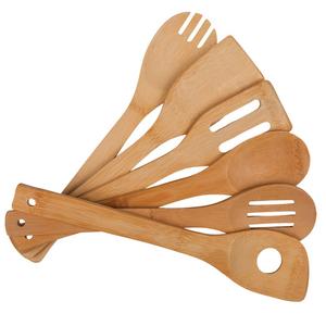 Organic Bamboo Utensil Set,Wooden Cooking Spoons and Spatulas,Antimicrobial Kitchen Tools,Perfect for Nonstick Pan and Cookware,Natural Tuners