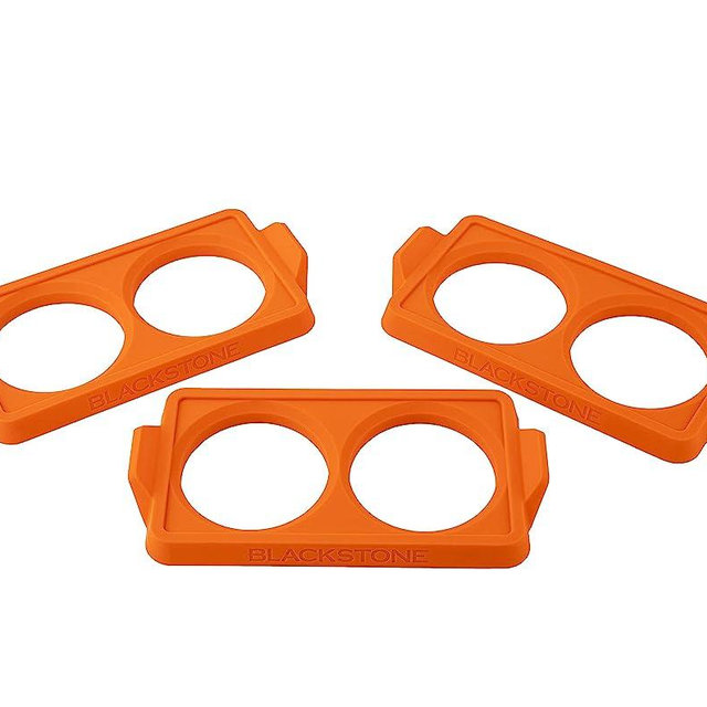 Blackstone 5600 Silicone Egg & Omelet Ring (Set of 3) for Breakfast, Non Stick Food Grade Round Egg Cooking Shapers Ring Mold for Pancake, Patties & English Muffin – Portable Griddle Accessories