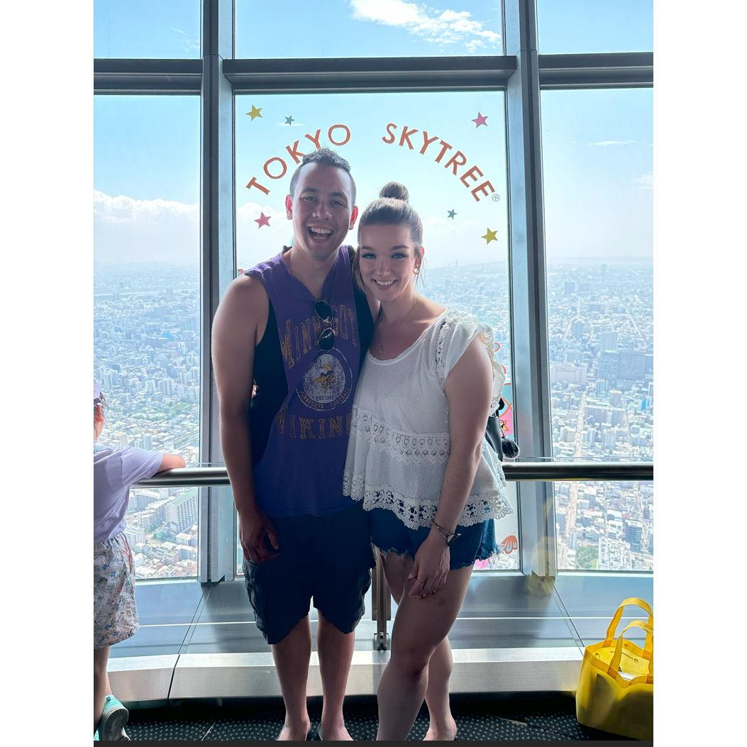 At the top of Tokyo Skytree! The view was amazing!