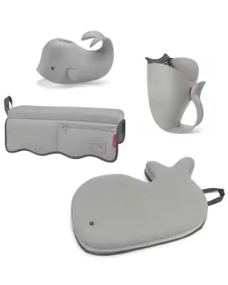 SKIP*HOP® Moby® 4-Piece Bath Time Essentials Kit in Grey