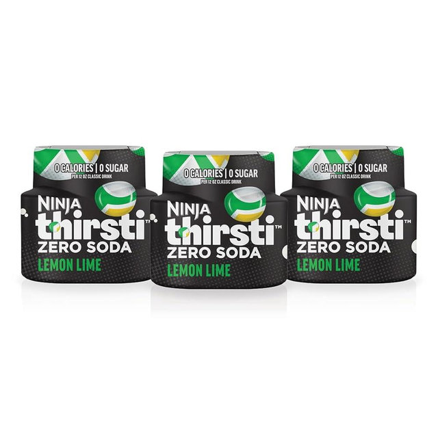 Ninja Thirsti Flavored Water Drops, ZERO SODA Lemon Lime, Classic Soda Flavors, Sparkling or Still, Zero Calories, Zero Sugar, Makes 17, 12oz drinks, 3 Pack, WCFLNLMAM