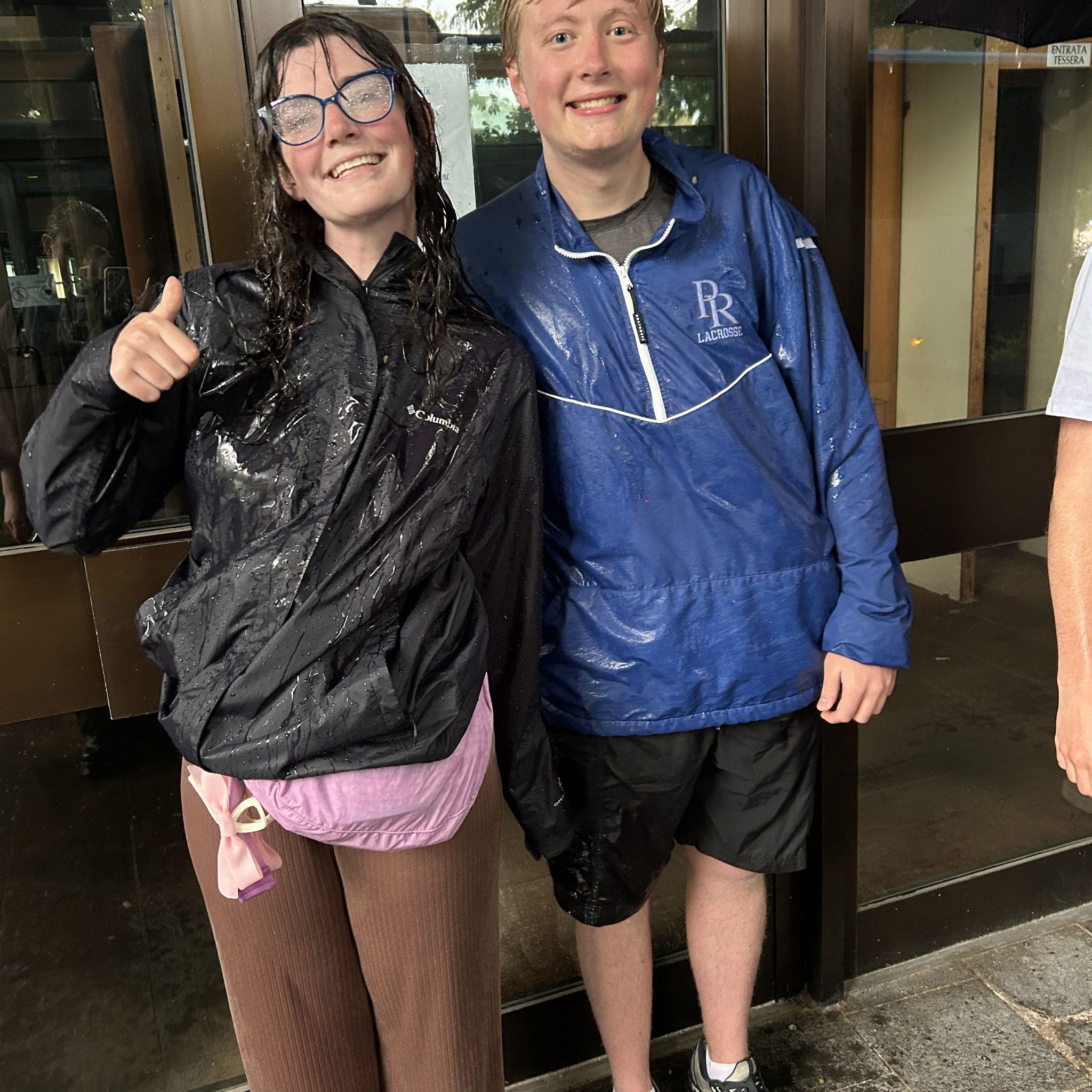 our first picture together! we got hit by the craziest rainstorm in sienna