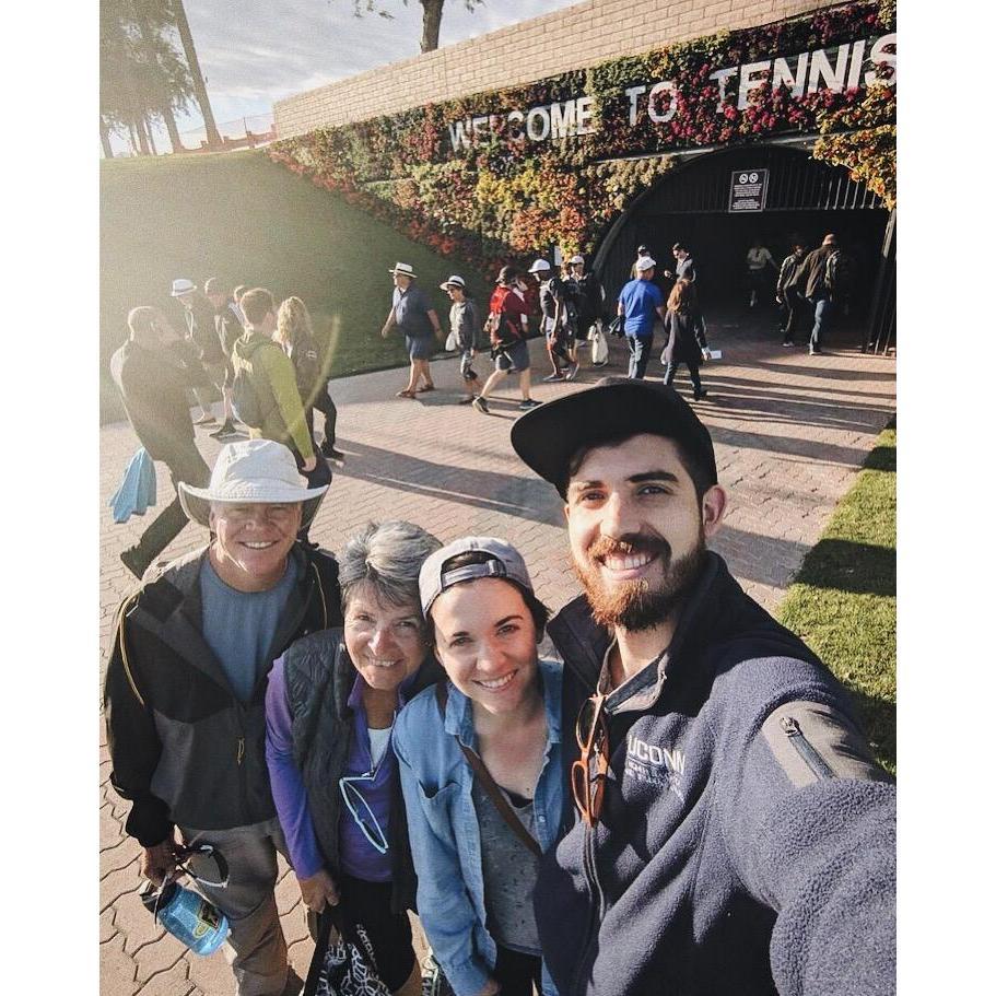 After a day of watching tennis at Indian Wells.