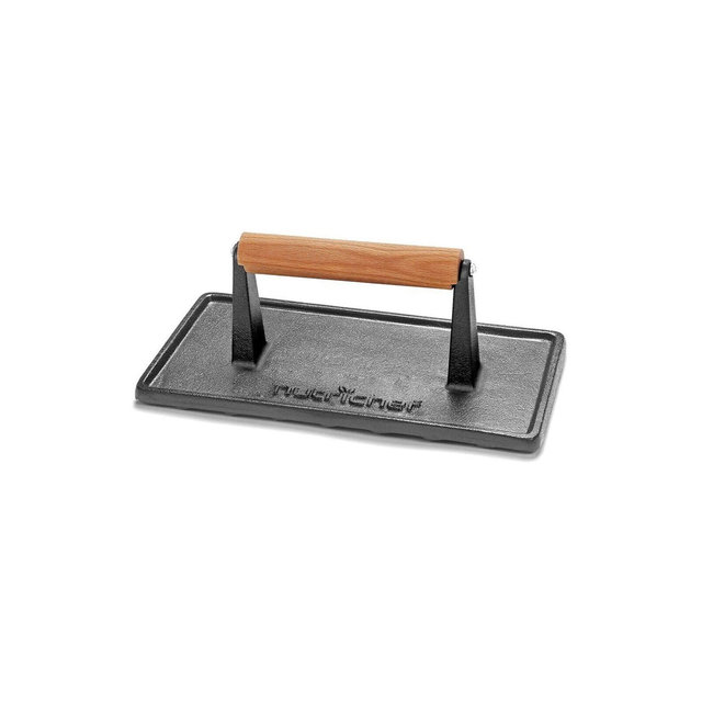 NutriChef Cast Iron Grill Press , Black