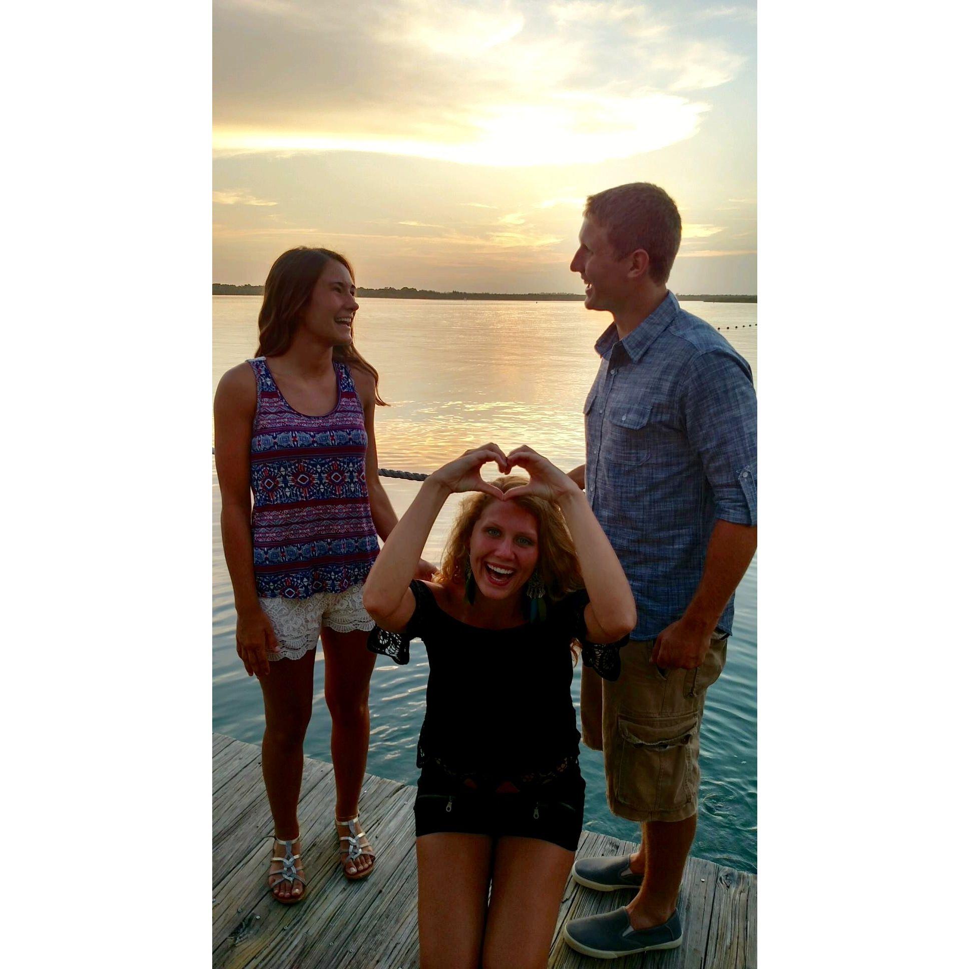 Trip to Daytona, Florida with the Valentine family. Pictured with Scott's sister, Katie Valentine. June, 2015.