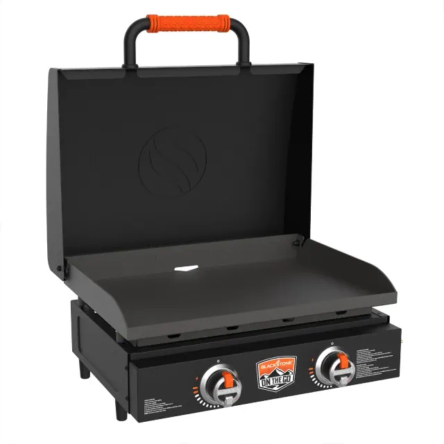 Blackstone OTG 22" Tabletop Griddle Plate, Portable Grill with Built-In Hood