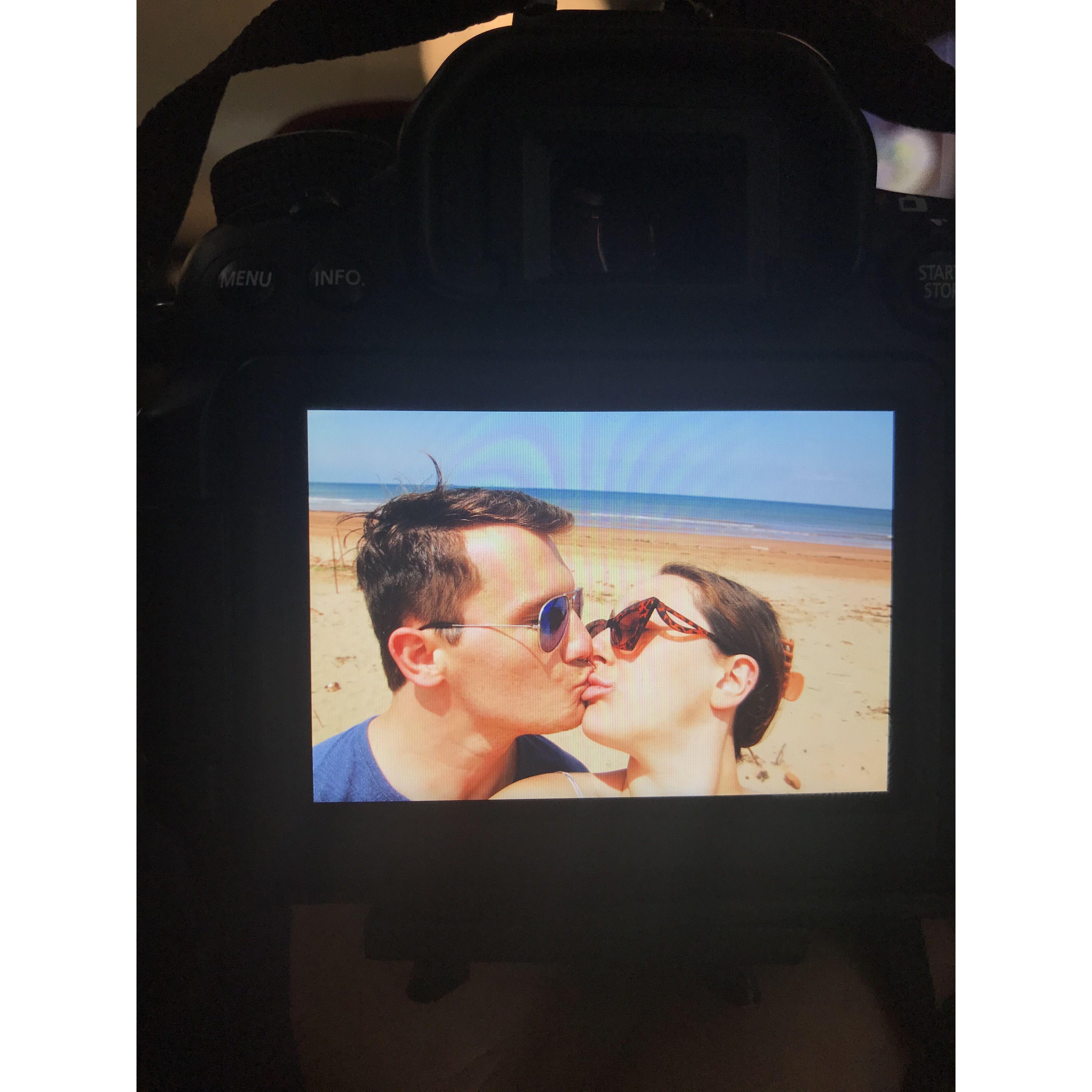 The first photo after Paige said "yes" on Prince Edward Island