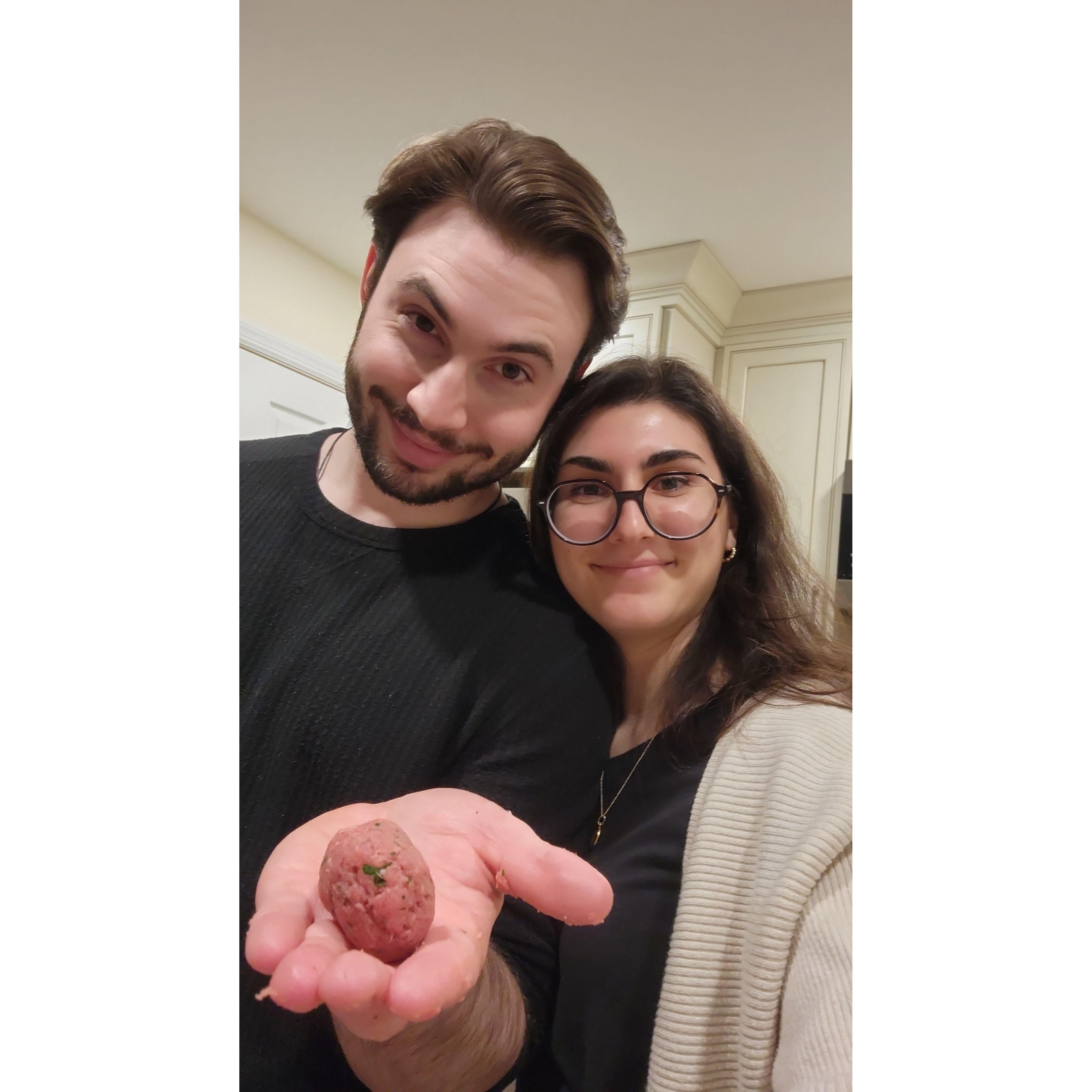 One of our favorite date-night activities - cooking!