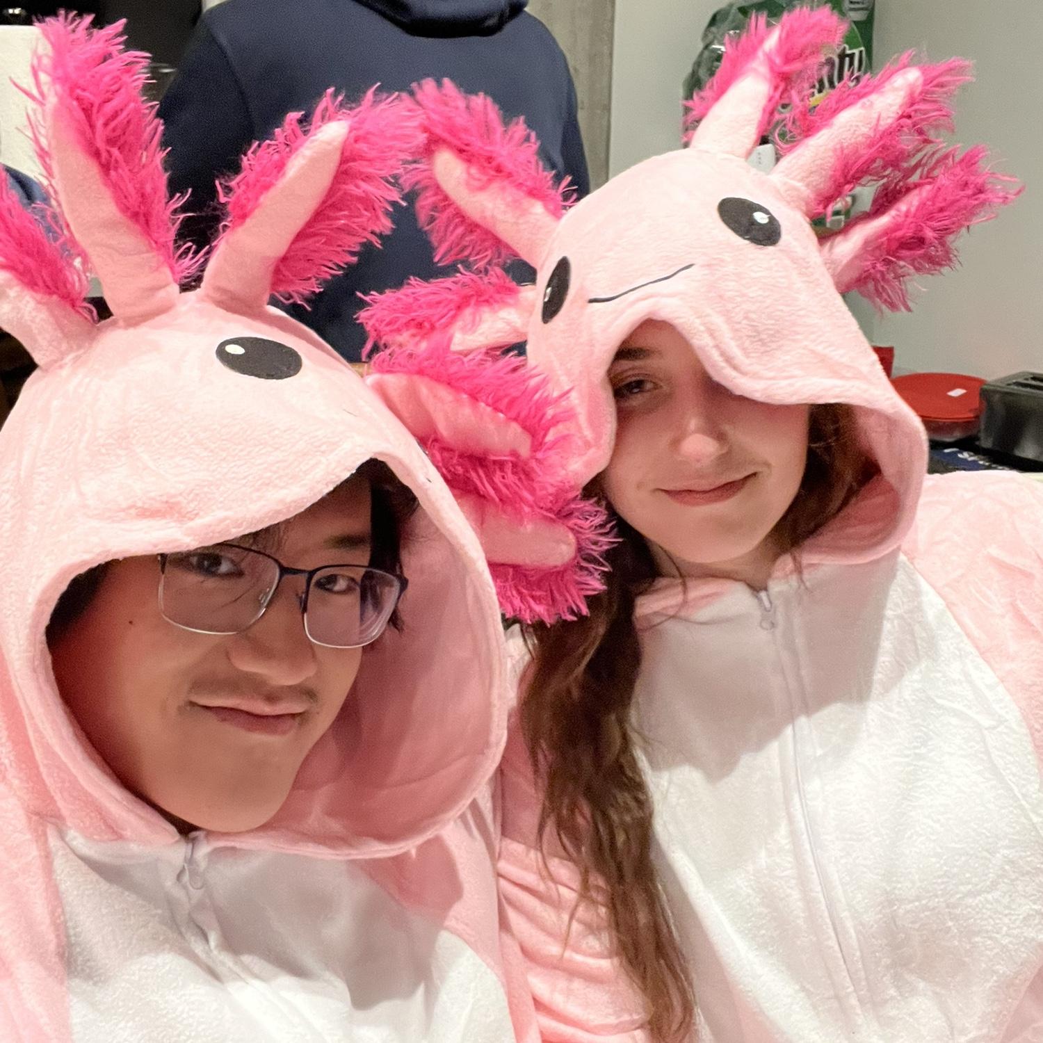 Valentines gift from Marina to Evan…axolotl pajamas!