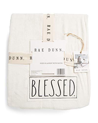 RAE DUNN Blessed Plush Blanket 90 x 90