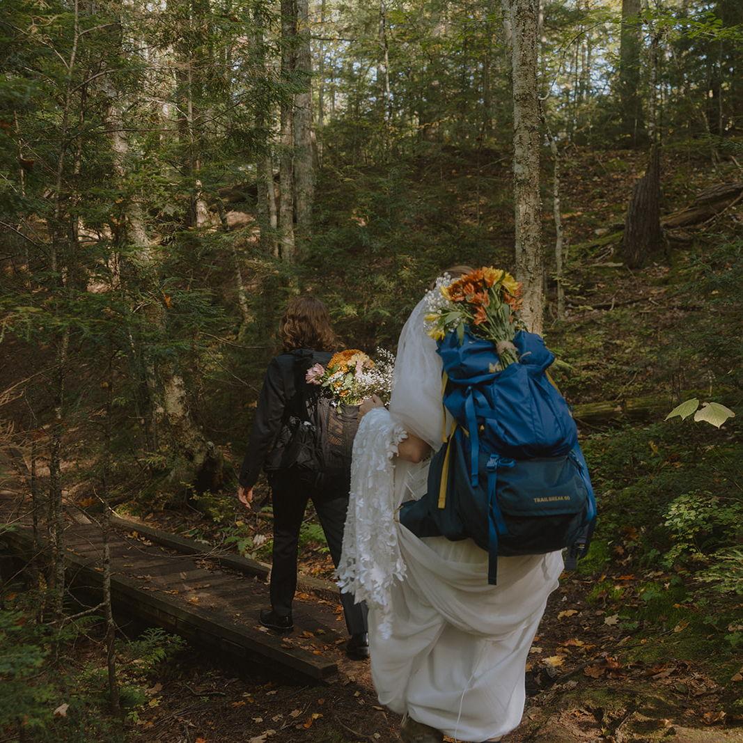 It was harder to hike in a dress than it should have been