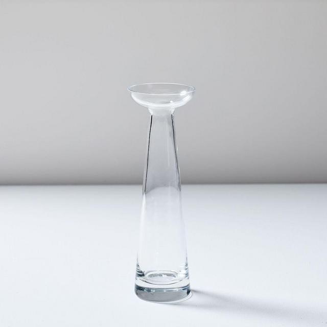 Foundations Taper Candleholder, Clear, 9"