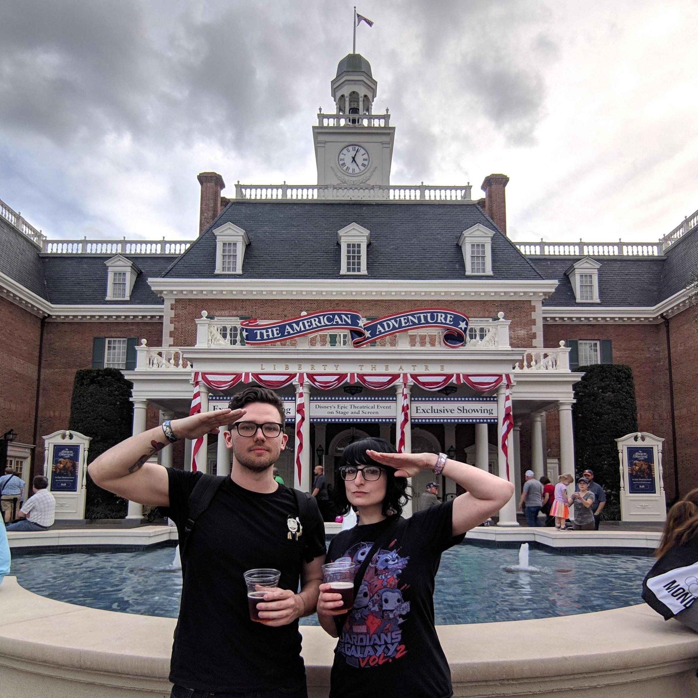Halfway through drinking around the world in EPCOT! American Adventure Pavilion