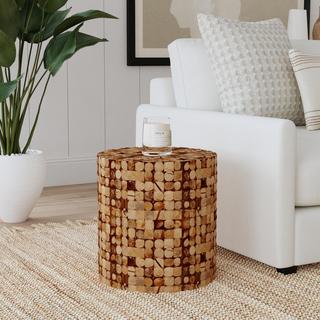 Mila Coconut Shell Accent Table