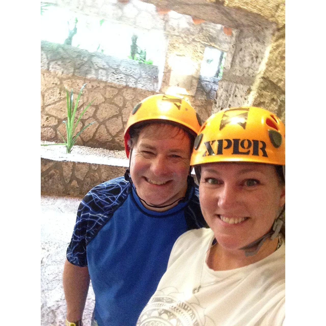 Zip lining in Mexico