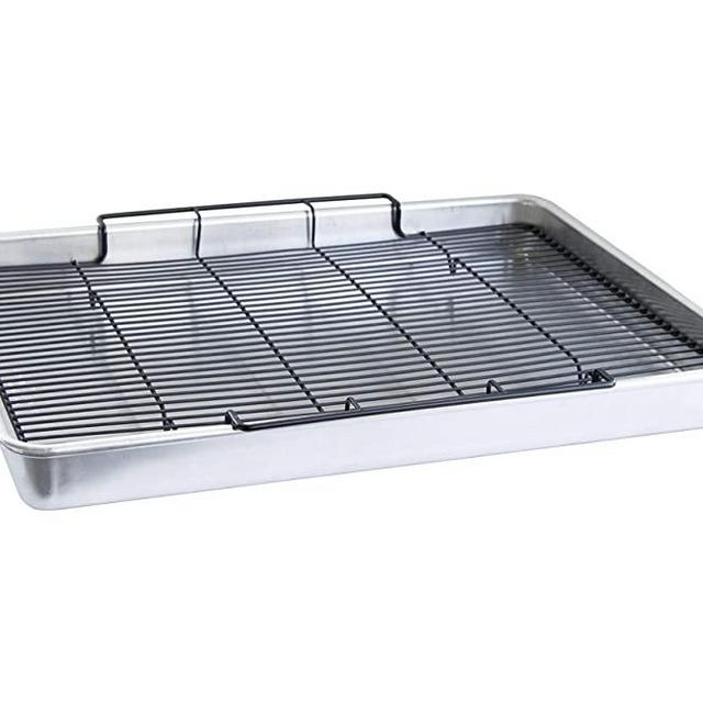 Nordic Ware 35702AMZM Extra Large Oven Crisping Baking Tray, with Rack, 21 (l) x 15 (w) x 2 (h) inches