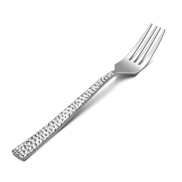 HaWare Hammered 12 Pieces Dinner Forks Set, Stainless Steel 7.9 Silverware for Home/Kitchen/Restaurant, Classic Elegant Design, Mirror Polished, Dishwasher Safe