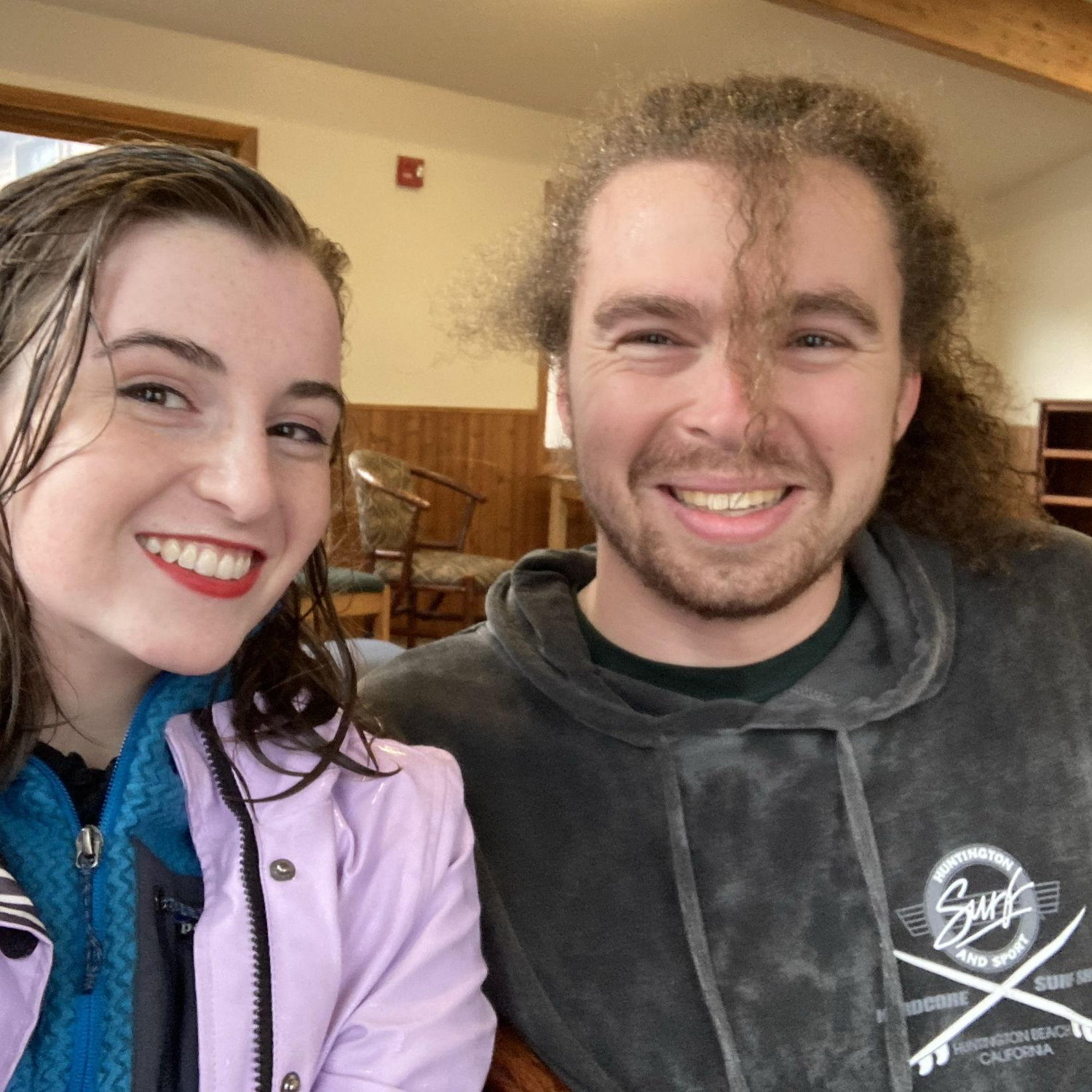 Our first photo together at the Summer Training Program where we met (Summer '23). We got hailed and rained on if that wasn't obvious!