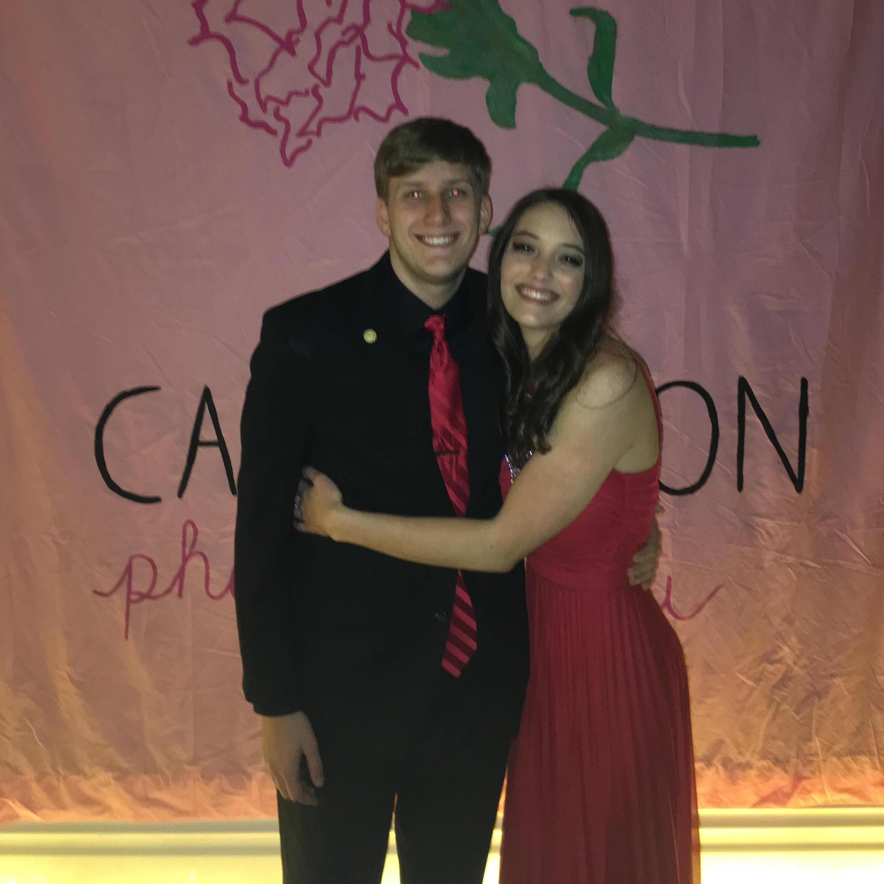 A quality cell phone picture from my sorority formal, circa 2019