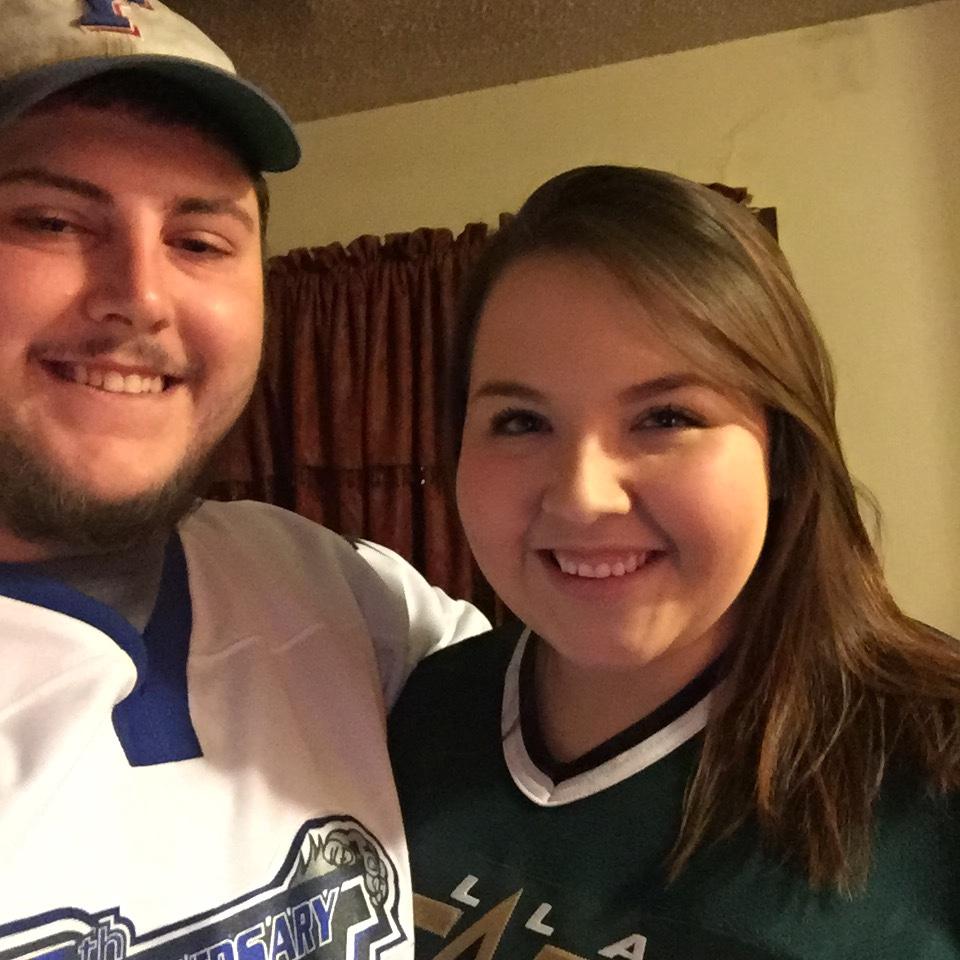 Our first hockey game together. 
We both have such love for the game. 
We love going to games together!