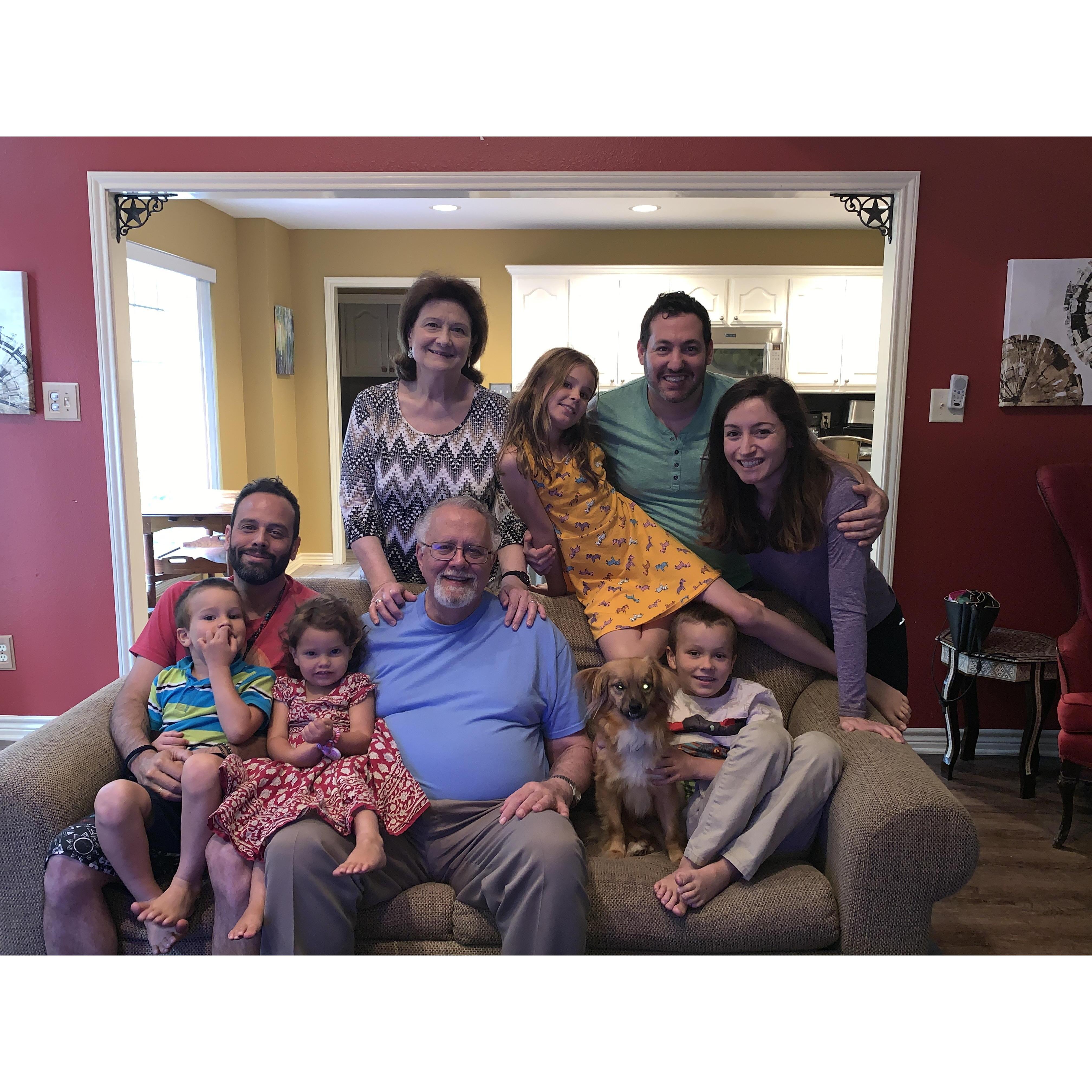 With the family