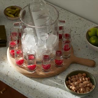 Vodka Serving Set & Oak Paddle