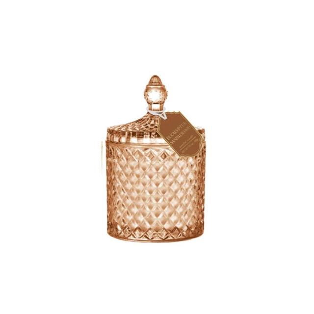 CW Studio Ginger Apple Cider 14oz Luxury Transparent Glass Candle with Lid – Premium Decorative Scented Candle for Elegant Home Décor & Gifting