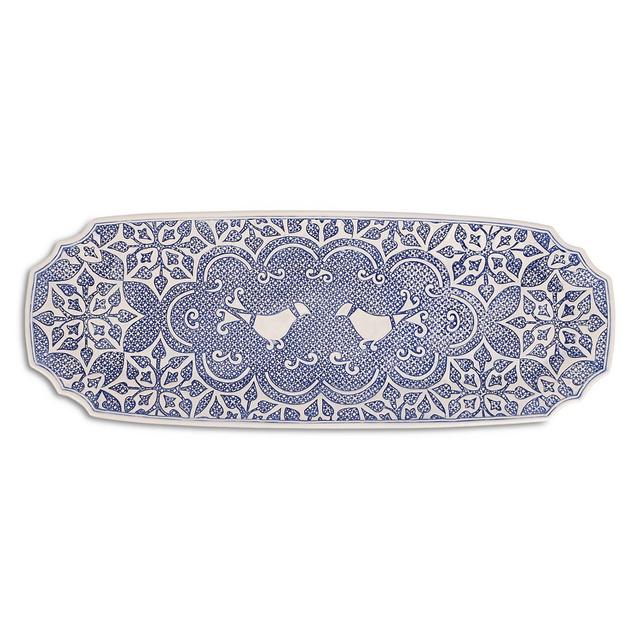 VIETRI Uccello Blu Long Oval Platter