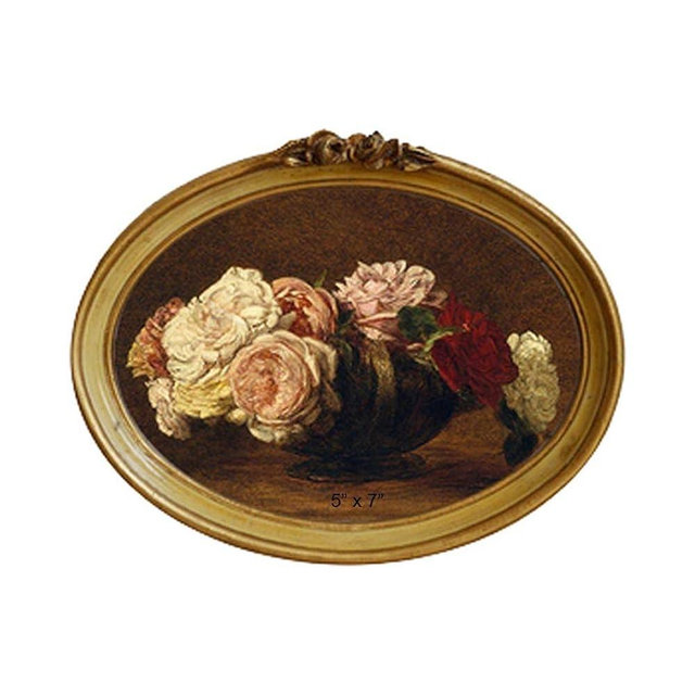 CISOO Vintage Oval Picture Frame 5x7 Antique Photo Frame Decorative Painting Table Top Display and Wall Hanging Home Decor, Ornate Photo Gallery Art, Bronze Gold