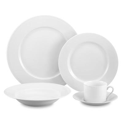 Apilco Beaded Hemstitch 5-Piece Dinnerware Set